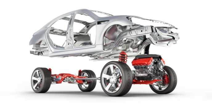 car skeleton and frame